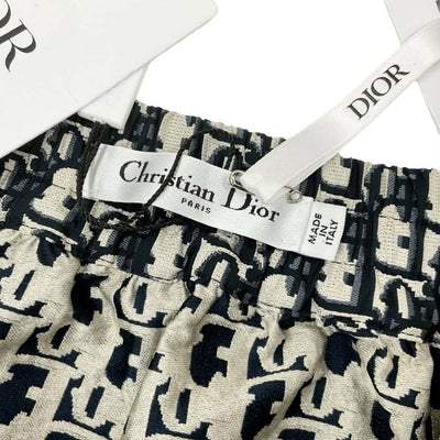 クリスチャンディオール CHRISTIAN DIOR ボトムス ポリエステル ネイビー 未使用 スカート トロッター オブリーク テクニカル タフタ ジャカード