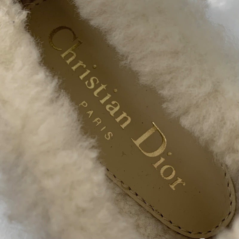 未使用 クリスチャンディオール CHRISTIAN DIOR DIOR CODE ローファー 革靴 シューズ シアリング ロゴ レザー ボア ブラック 黒