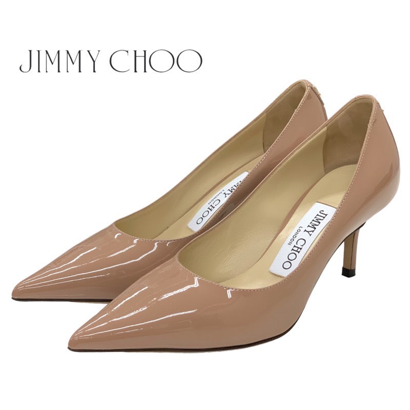 ジミーチュウ JIMMY CHOO LOVE 65 パンプス フォーマルシューズ パーティーシューズ 靴 シューズ JCロゴ パテント ピンクベージュ