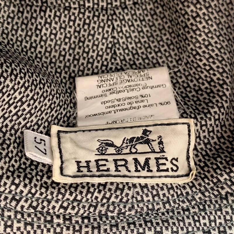 エルメス HERMES 帽子 バケットハット ウール ブラック