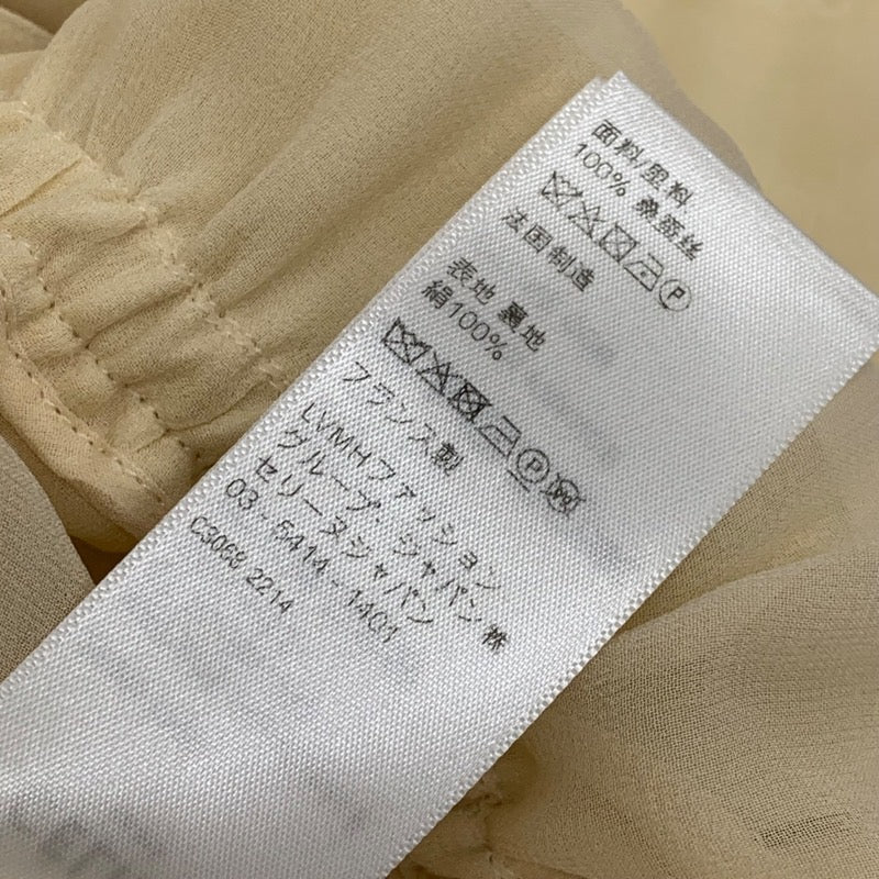 セリーヌ CELINE ワンピース シルク ベージュ ボウタイ トリオンフ