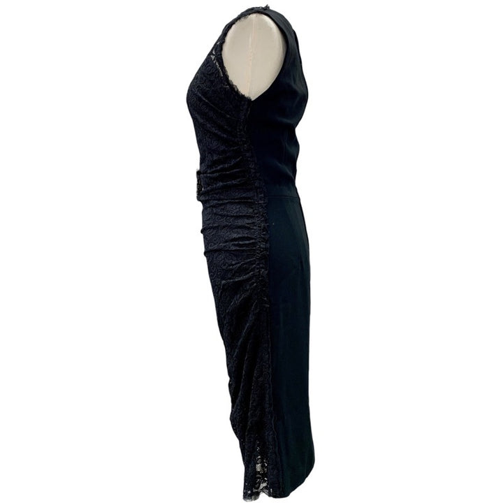 ドルチェ＆ガッバーナ DOLCE&GABBANA ワンピース ブラック 黒 ドレス ノースリーブ レース バックジップ ドルチェ＆ガッバーナ DOLCE&GABBANA ワンピース ブラック 黒 ドレス