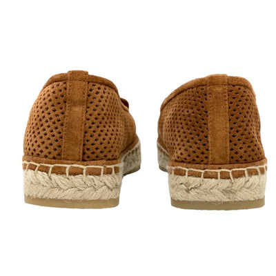 セルジオロッシ sergio rossi SR1 フラットシューズ 靴 シューズ スエード メッシュ ブラウン ロゴプレート エスパドリーユ