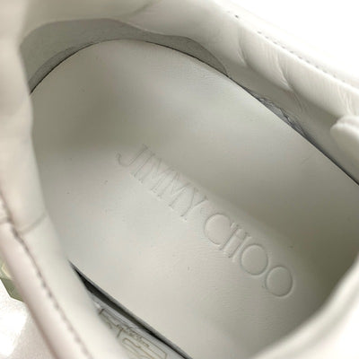 未使用 ジミーチュウ JIMMY CHOO DIAMOND スニーカー 靴 シューズ レザー パテント ホワイト