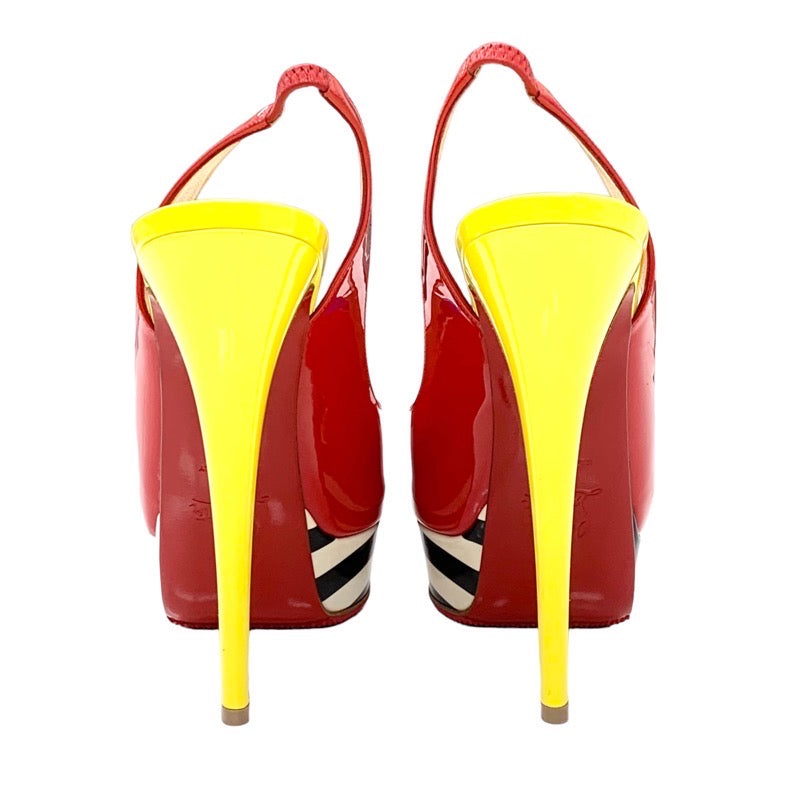クリスチャンルブタン Christian Louboutin サンダル 靴 シューズ パテント マルチカラー パンプス スリングバック