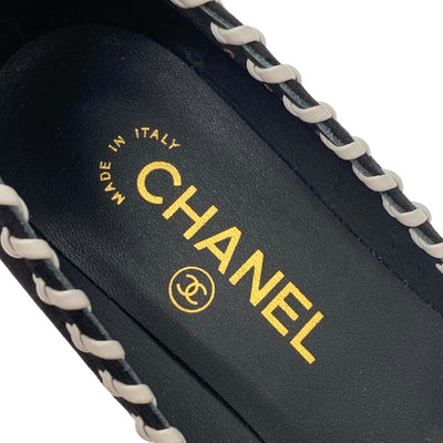 シャネル CHANEL パンプス 靴 シューズ スエード レザー ブラック グレー 未使用 ココマーク ステッチ