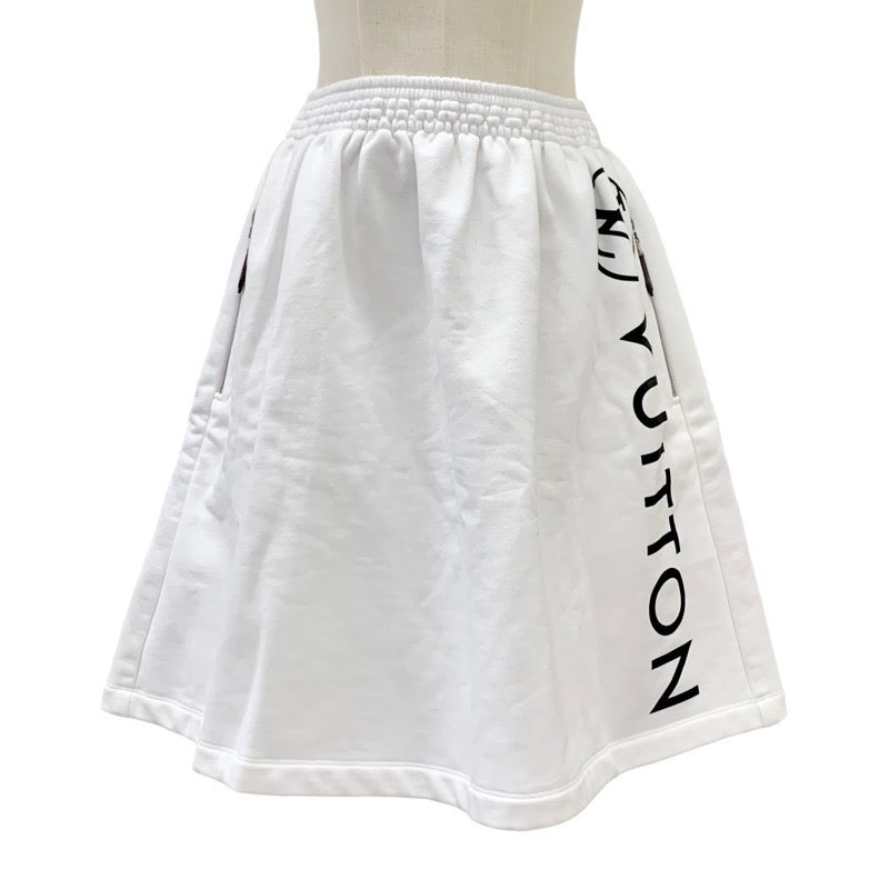 ルイヴィトン LOUIS VUITTON スカート  ホワイト 白 シルバー 未使用 モノグラム ロゴ スカート
