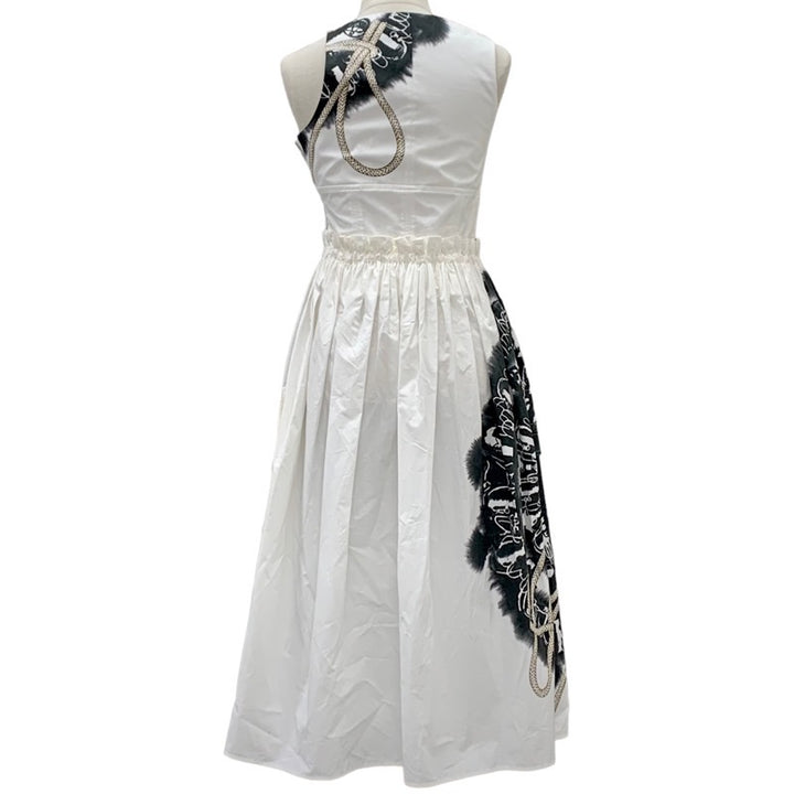 エルメス HERMES ワンピース コットン ホワイト 白 シルバー 未使用