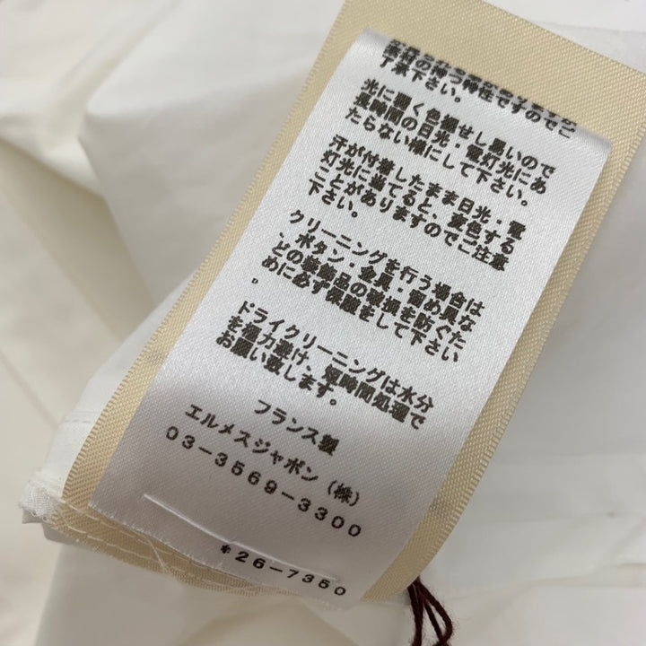 エルメス HERMES ワンピース コットン ホワイト 白 シルバー 未使用