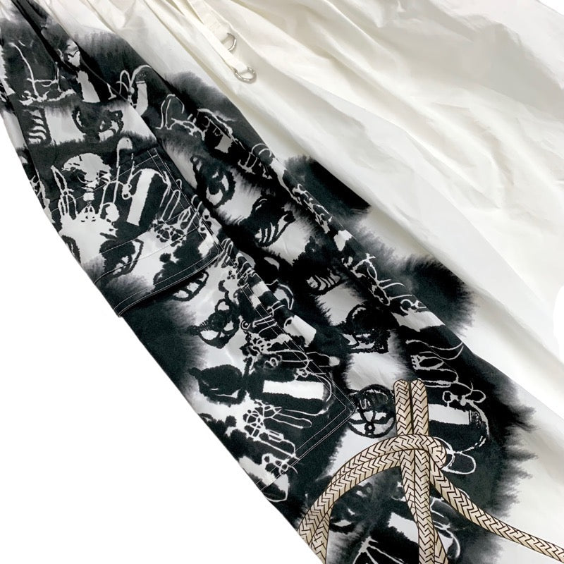 エルメス HERMES ワンピース コットン ホワイト 白 シルバー 未使用