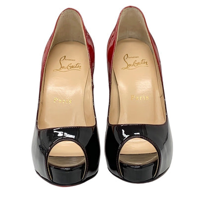 Christian Louboutin NEW VERY PRIVE 120 Pumps Shoes Patent Red Black Unused Gradient