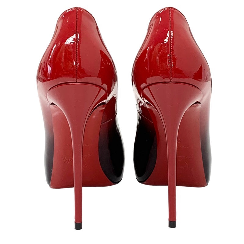 Christian Louboutin NEW VERY PRIVE 120 Pumps Shoes Patent Red Black Unused Gradient