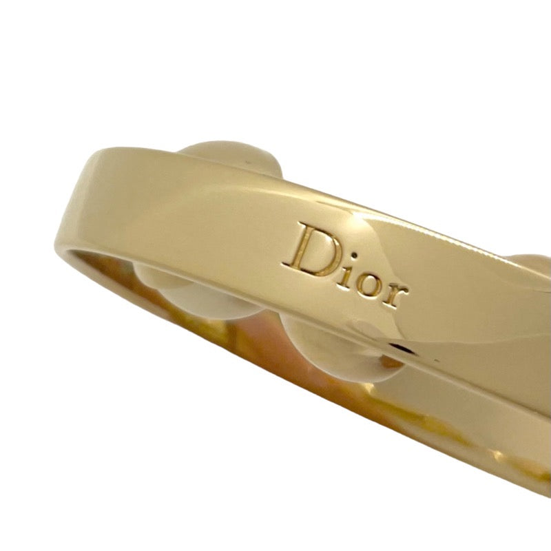 クリスチャンディオール CHRISTIAN DIOR ブレスレット バングル ロゴ パール ゴールド