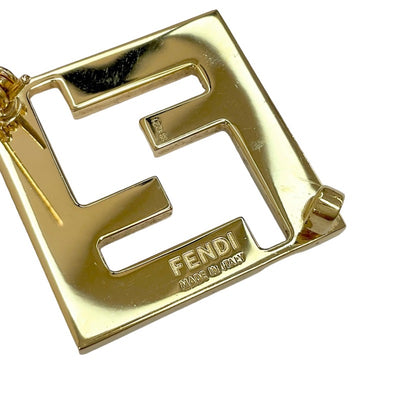 フェンディ FENDI フォーエバー ブローチ FFロゴ ブラック ゴールド