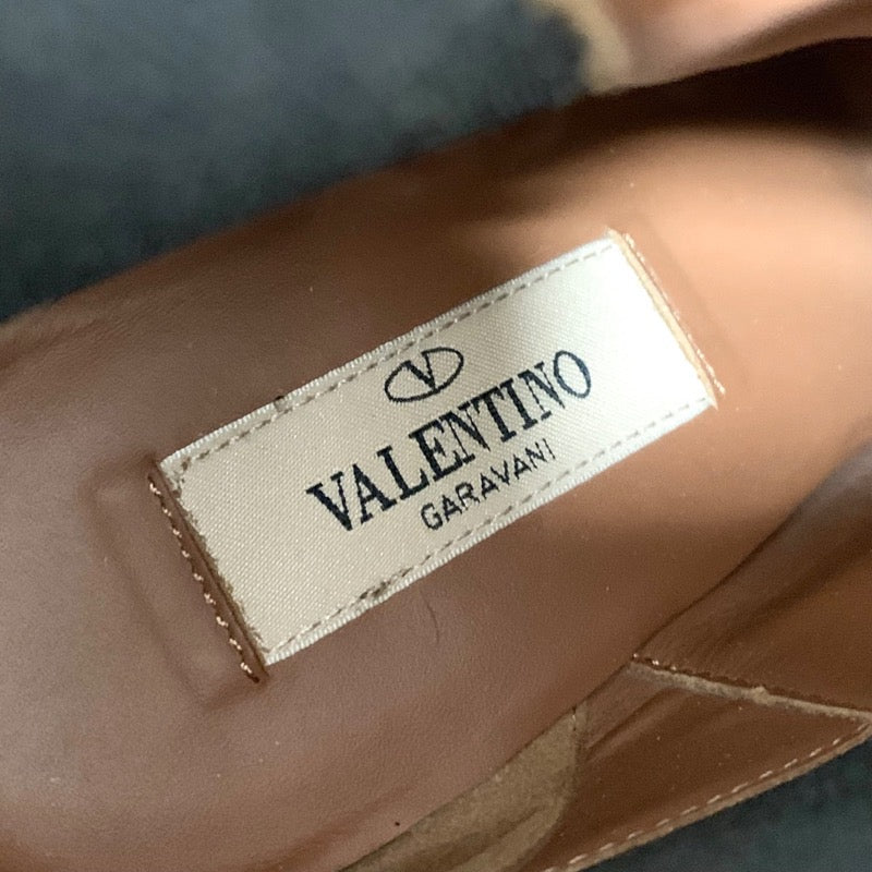 ヴァレンティノ VALENTINO ブーツ ショートブーツ 靴 シューズ ロックスタッズ サイドゴア レザー ブラック 黒 ゴールド