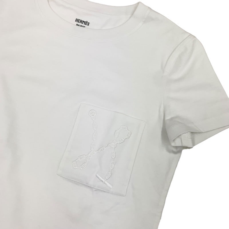 エルメス HERMES 半袖Ｔシャツ コットン ホワイト 白 シェーヌダンクル