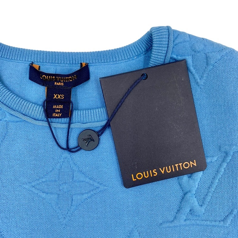 未使用 ルイヴィトン LOUIS VUITTON トップス 半袖Ｔシャツ モノグラム ブルー