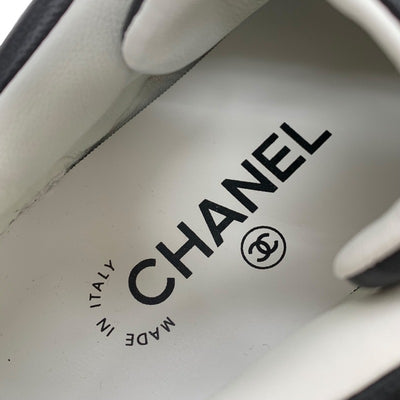 シャネル CHANEL スニーカー 靴 シューズ レザー ブラック ココマーク ロゴ