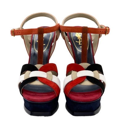 Saint Laurent Tribute Sandals Shoes Suede Multicolor