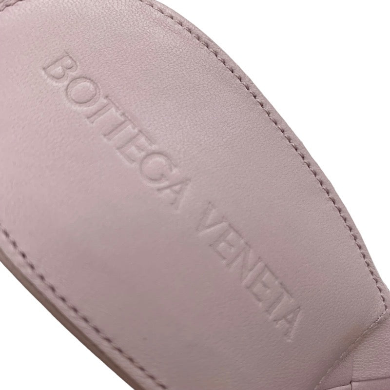 未使用 ボッテガヴェネタ BOTTEGAVENETA サンダル ミュール リド イントレチャート レザー ピンク