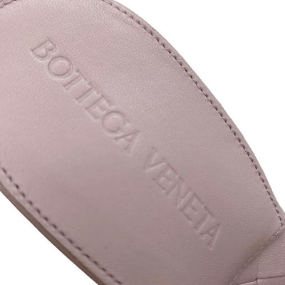 未使用 ボッテガヴェネタ BOTTEGAVENETA サンダル ミュール リド イントレチャート レザー ピンク