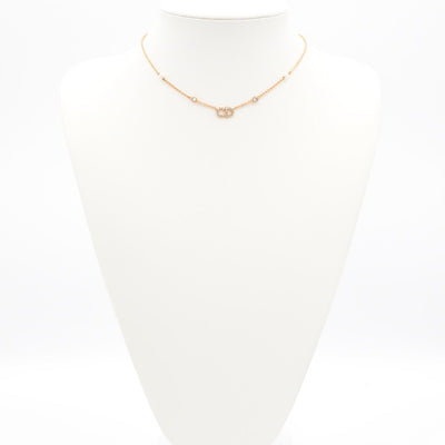 クリスチャンディオール CHRISTIAN DIOR CLAIR D LUNE ネックレス ゴールド ロゴ ラインストーン