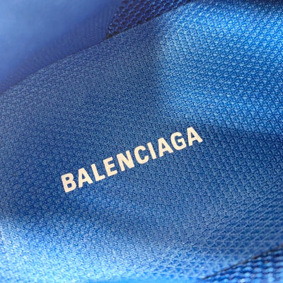 バレンシアガ BALENCIAGA トリプルS スニーカー 靴 シューズ メッシュ レザー ブルー ホワイト 青 未使用 ロゴ