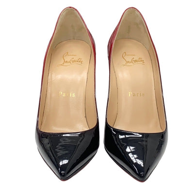 Christian Louboutin Pumps Shoes Patent Black Red Gradation