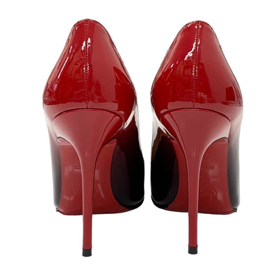 Christian Louboutin KATE 100 Pumps Shoes Patent Red Black Gradient