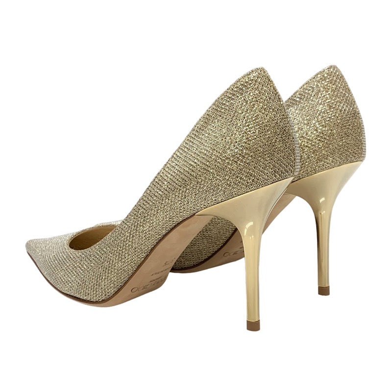 Jimmy Choo JIMMY CHOO AGNES Pumps Shoes Fabric Gold Glitter Party Shoes