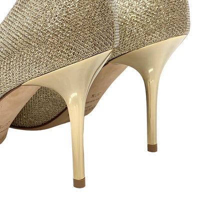 Jimmy Choo JIMMY CHOO AGNES Pumps Shoes Fabric Gold Glitter Party Shoes