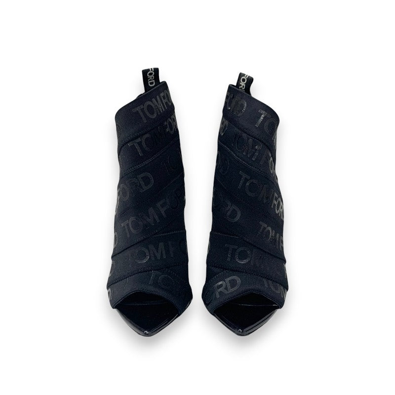 トムフォード TOMFORD ブーツ ショートブーツ 靴 シューズ ファブリック ブラック ブーティ ロゴ