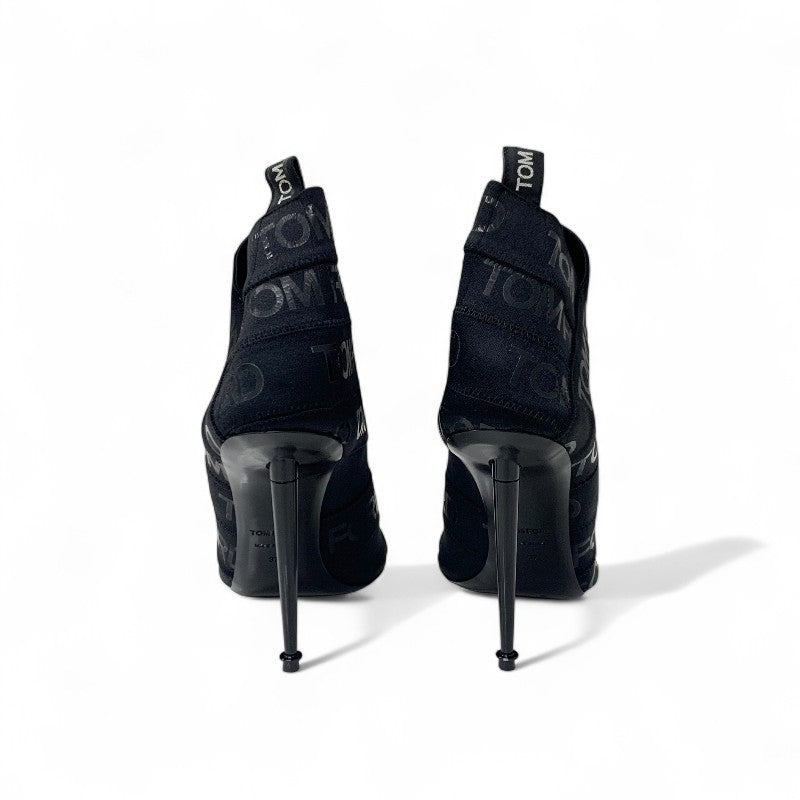 トムフォード TOMFORD ブーツ ショートブーツ 靴 シューズ ファブリック ブラック ブーティ ロゴ