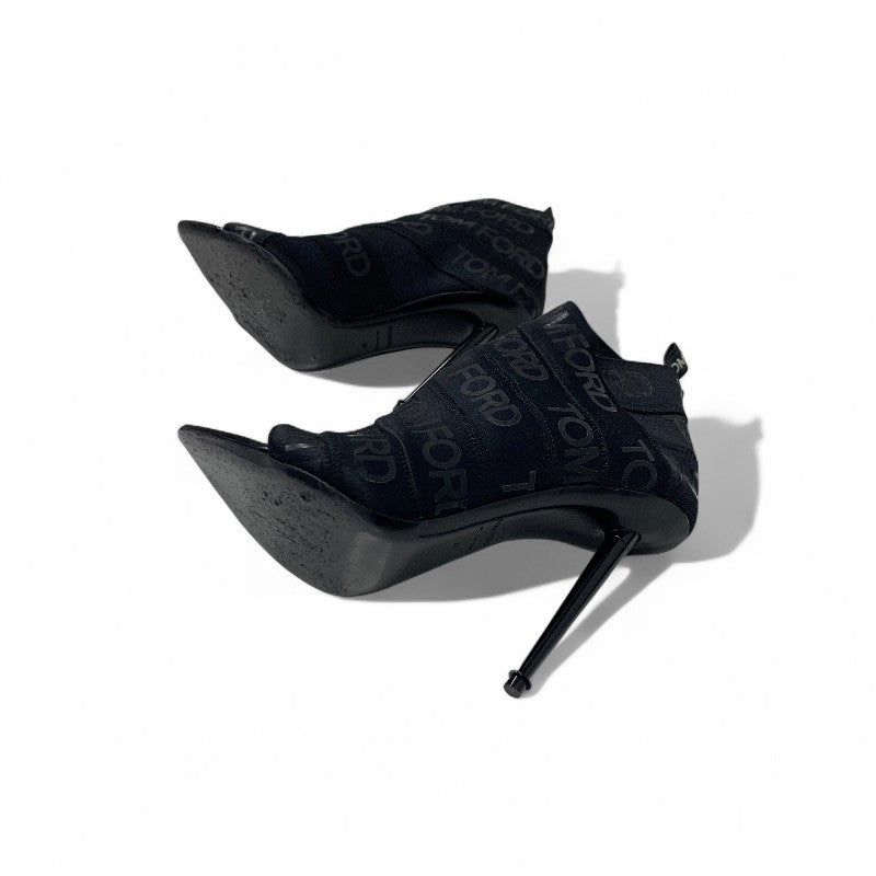 トムフォード TOMFORD ブーツ ショートブーツ 靴 シューズ ファブリック ブラック ブーティ ロゴ