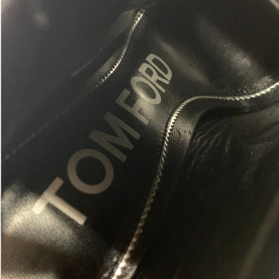 トムフォード TOMFORD ブーツ ショートブーツ 靴 シューズ ファブリック ブラック ブーティ ロゴ