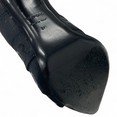 トムフォード TOMFORD ブーツ ショートブーツ 靴 シューズ ファブリック ブラック ブーティ ロゴ