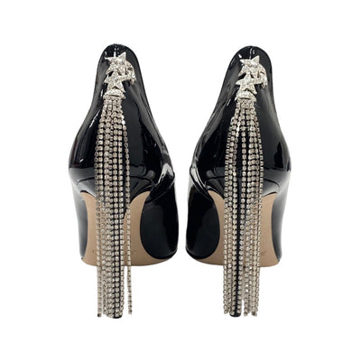 ジミーチュウ JIMMY CHOO パンプス パーティーシューズ 靴 シューズ ラインストーン スター パテント ブラック 黒