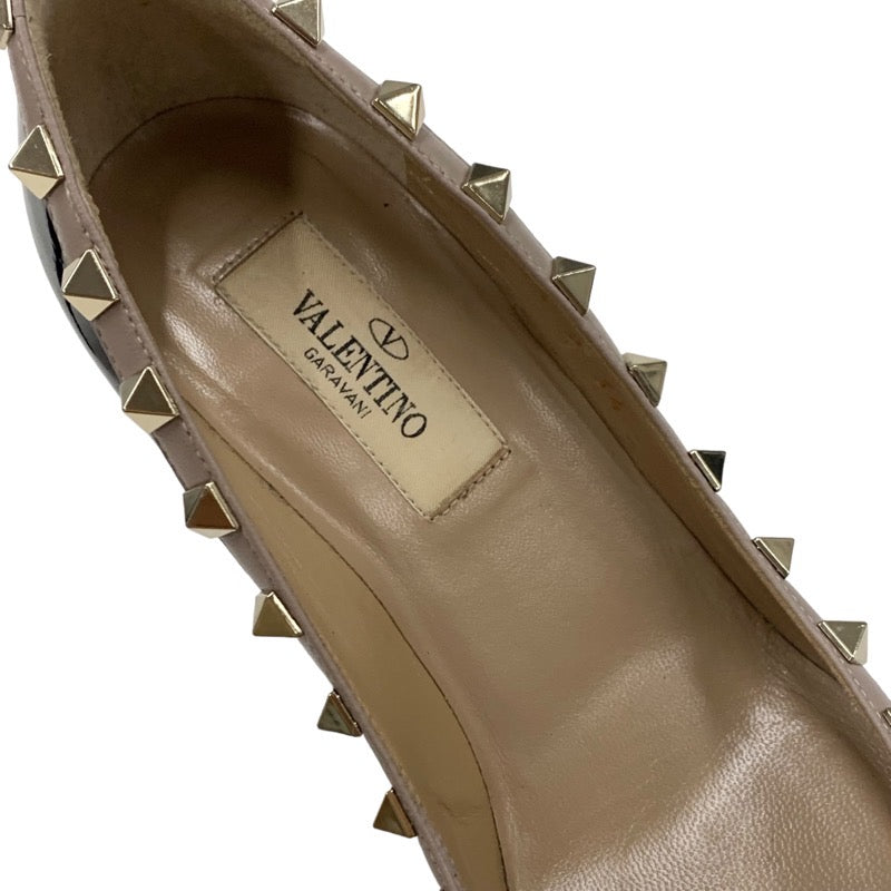 Valentino Pumps Shoes Patent Leather Black Pink Beige Gold Rock Studs