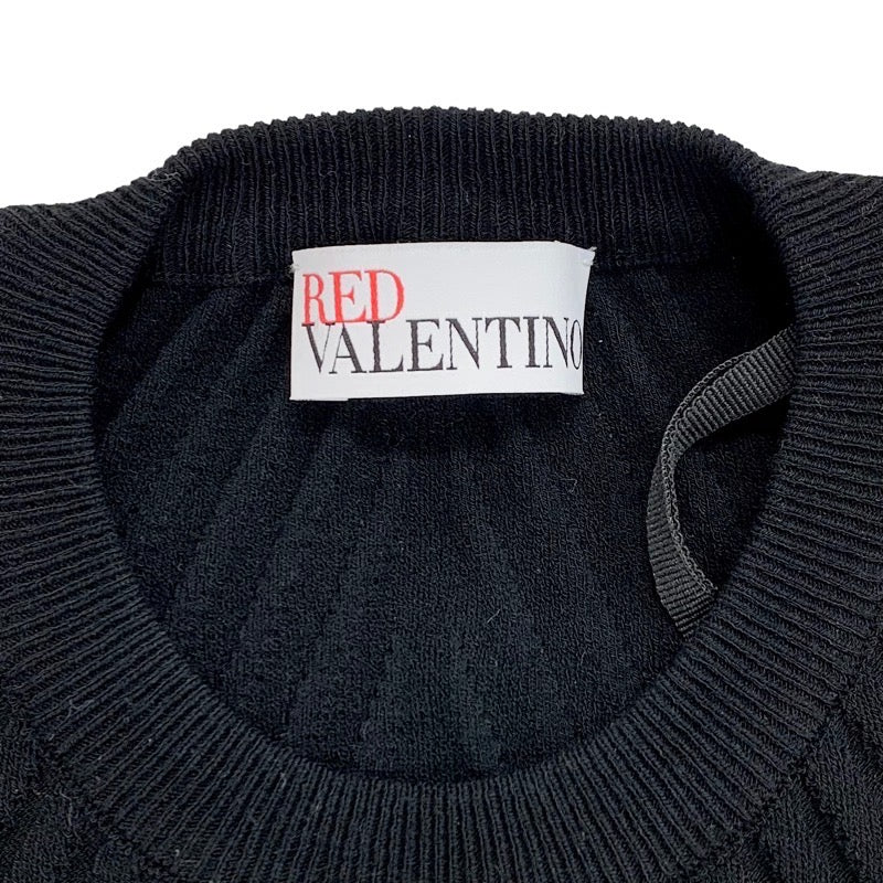 未使用 ヴァレンティノ VALENTINO ワンピース ドレス RED VALENTINO ニット ブラック ホワイト