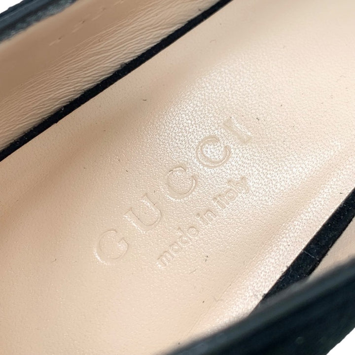 未使用 グッチ GUCCI ダブルG GGマーモント パンプス 靴 シューズ フリンジ スエード ブラック 黒 – MYCLOSET