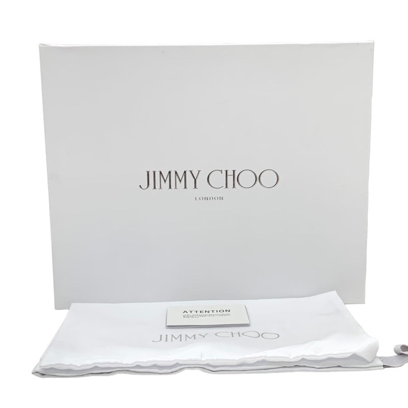 ジミーチュウ JIMMY CHOO RAINE スニーカー 靴 シューズ ナイロン レザー ホワイト ブルー 未使用 ロゴ