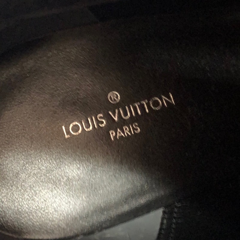 ルイヴィトン LOUIS VUITTON スタートレイルライン ブーツ ショートブーツ アンクルブーツ ロゴ レースアップ レザー ブラック