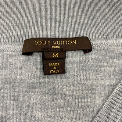 ルイヴィトン LOUIS VUITTON トップス ニット カーディガン ジップ 長袖 グレー