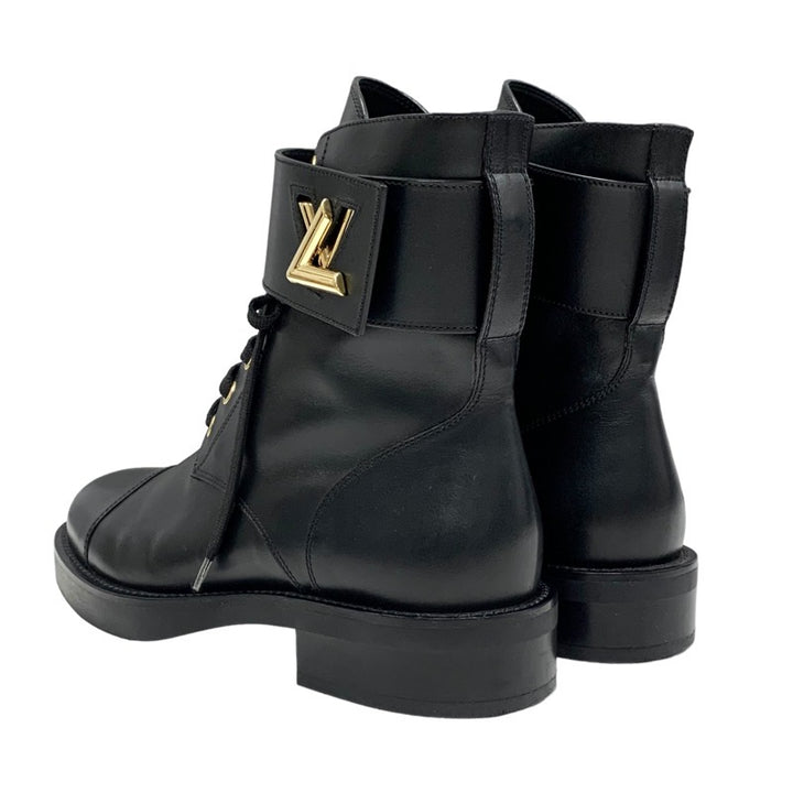 LV ショートブーツ37 ルイヴィトン LOUIS VUITTON LV ワンダーランドライン ショートブーツ