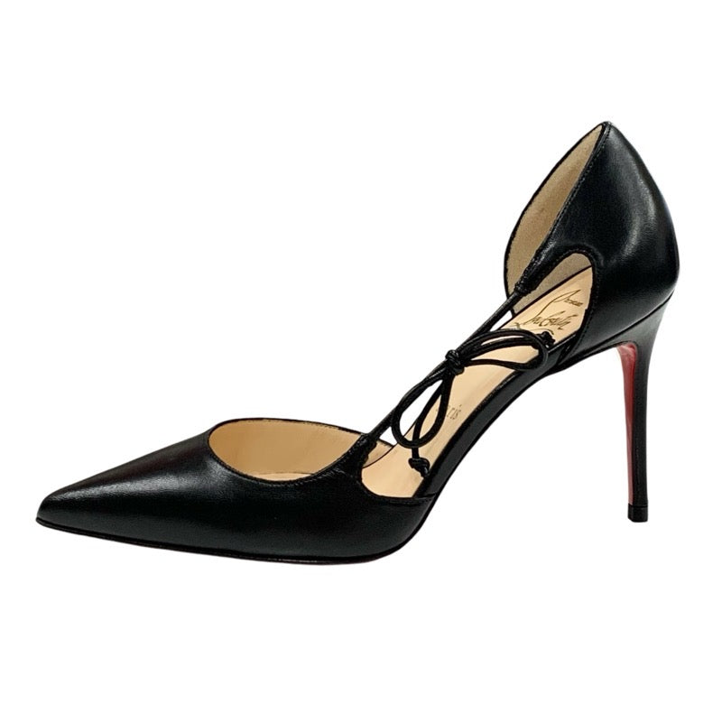 Christian Louboutin CREVE COEUR Pumps, Shoes, Leather, Black, Unused, Ribbon