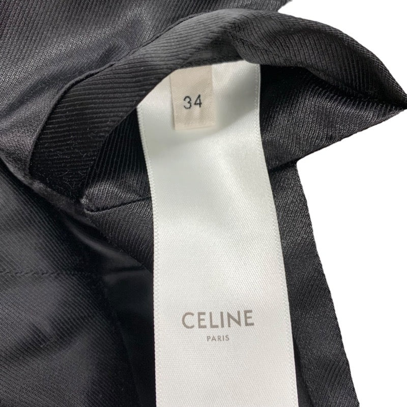 セリーヌ CELINE アウター ロングコート トレンチコート トリオンフ 総柄 コットン ブラウン