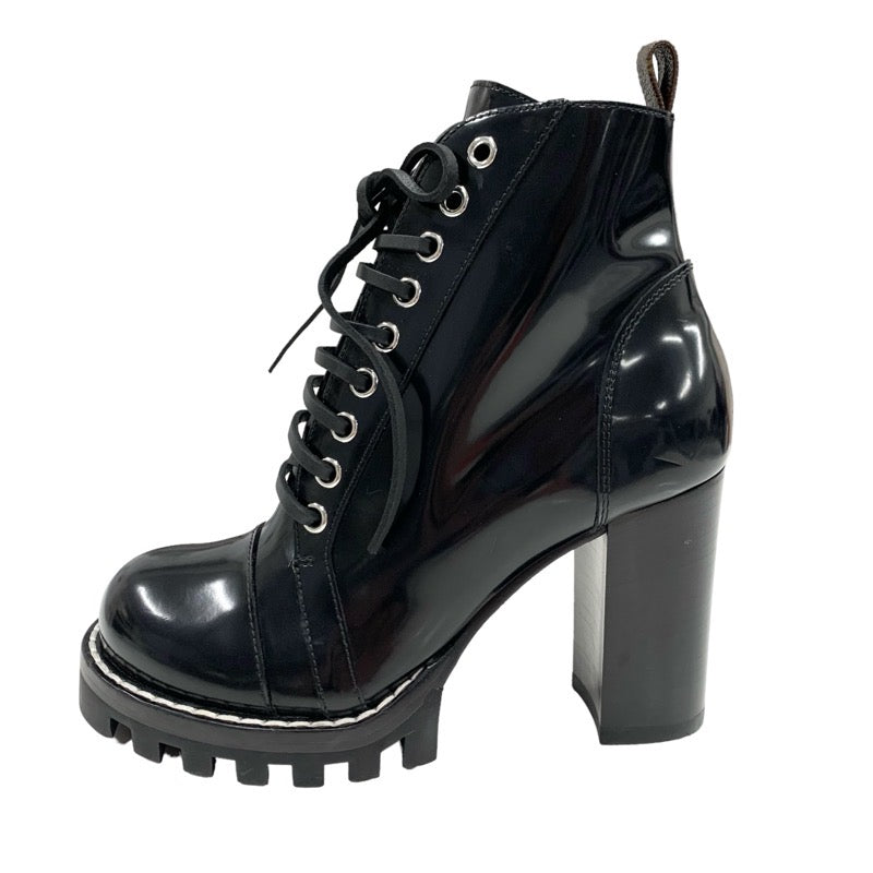 Louis Vuitton LOUIS VUITTON Star Trail Line Boots Short Boots Shoes Leather Black Ankle Boots Lace-up