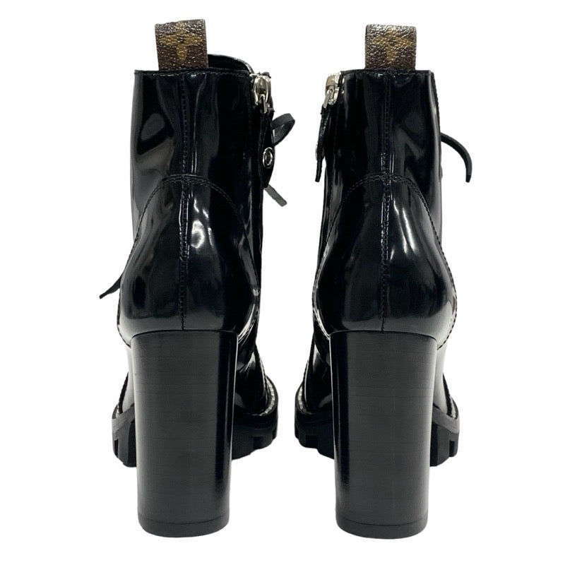 Louis Vuitton LOUIS VUITTON Star Trail Line Boots Short Boots Shoes Leather Black Ankle Boots Lace-up