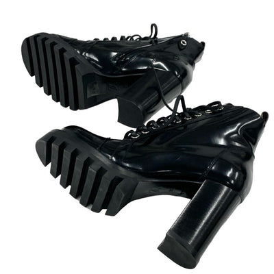 Louis Vuitton LOUIS VUITTON Star Trail Line Boots Short Boots Shoes Leather Black Ankle Boots Lace-up