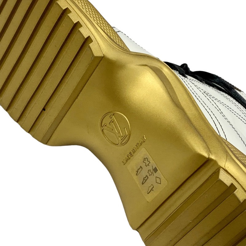 ルイヴィトン LOUIS VUITTON アークライトライン モノグラム スニーカー ハイカットスニーカー レザー ホワイト ブラック ゴールド